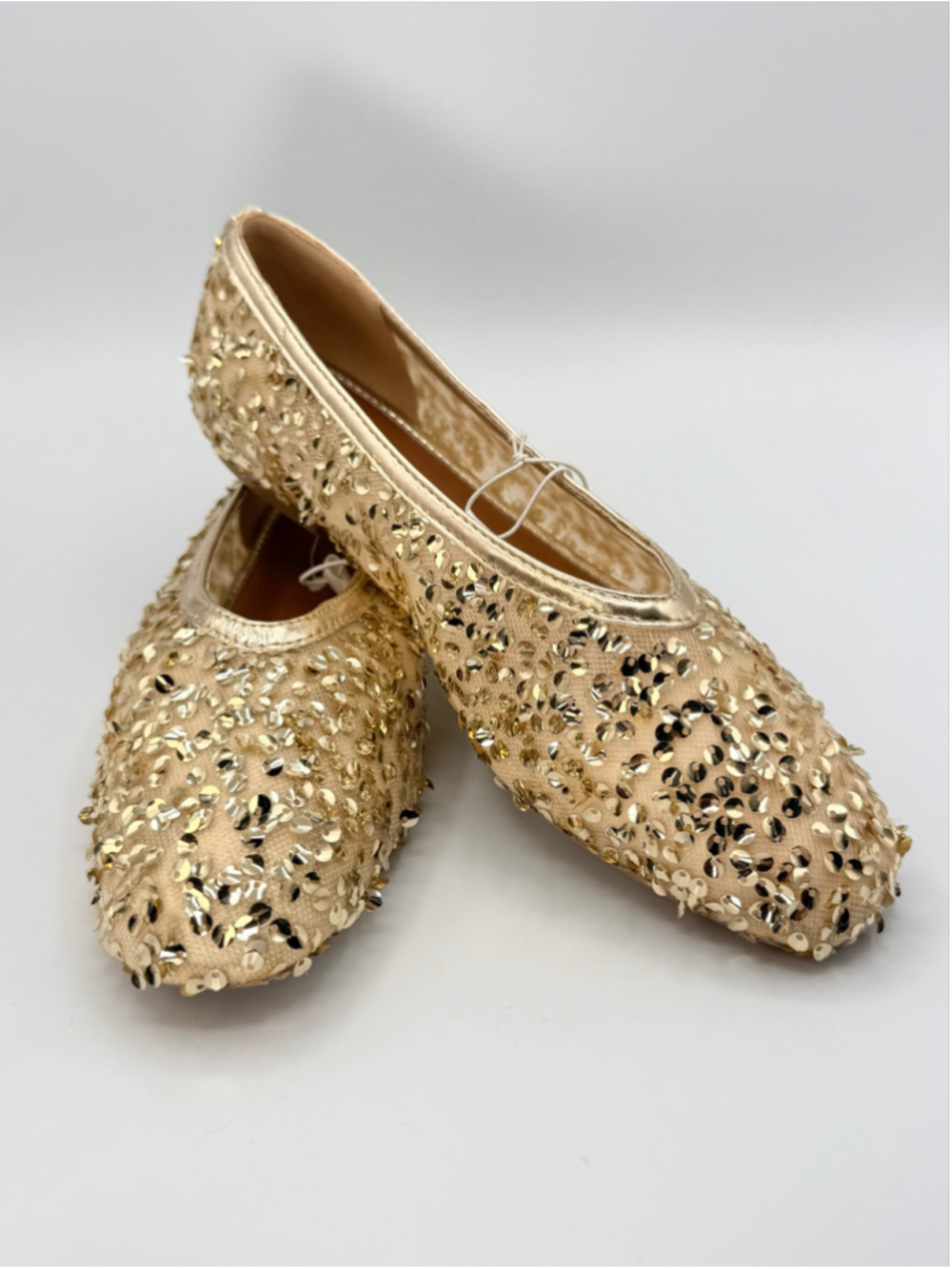 Brand New A New Day Gold Sequin Flats Women’s 9